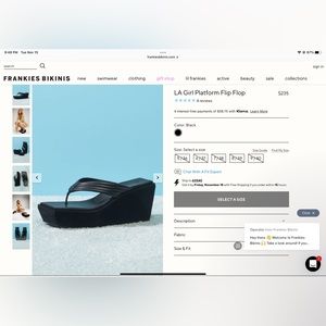 Frankies Bikinis LA Girl Platform Flip Flop Wedge Flip Flop